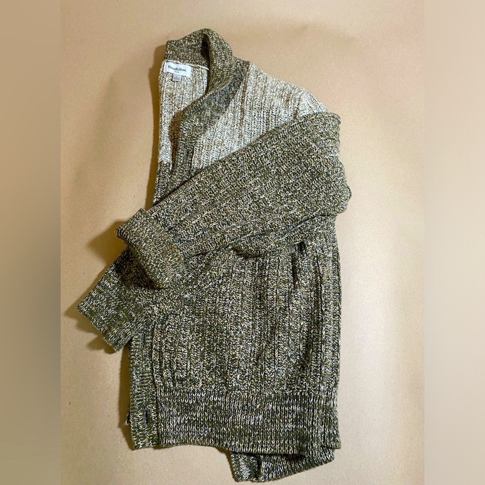 Goodfellow Men’s Cable Knit Cardigan w/ Shawl Collar